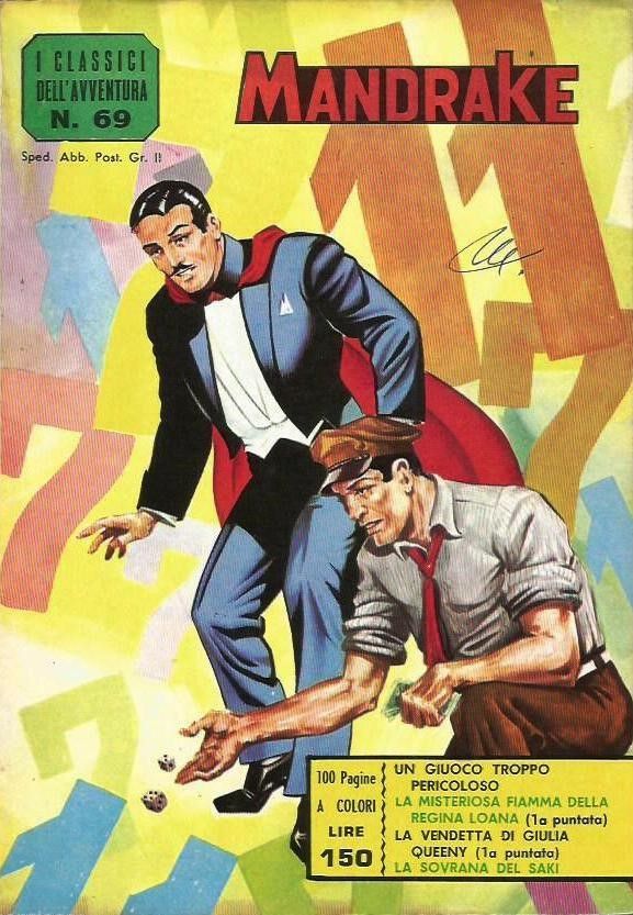 Mario Caria - Mandrake - Un giuoco troppo pericoloso, tempera su cartone