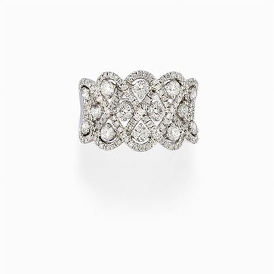 Anello in Oro Bianco 18k e Diamanti