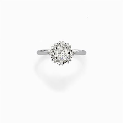 Anello in Oro Bianco 18k e Diamante
