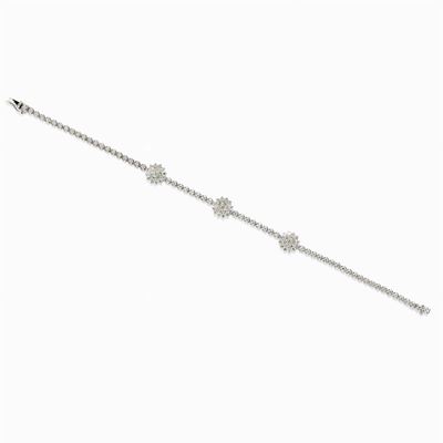 Bracciale in Oro Bianco 18k e Diamanti