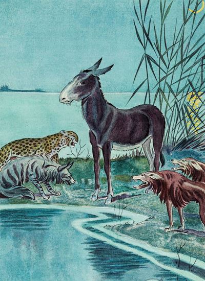 Illustrazione per 'Storia di un cucciolo di tigre', tempera su cartoncino, 1926