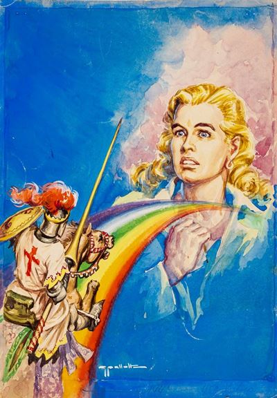 Intrepido (arcobaleno), matita, tempera e acquerello su cartoncino
