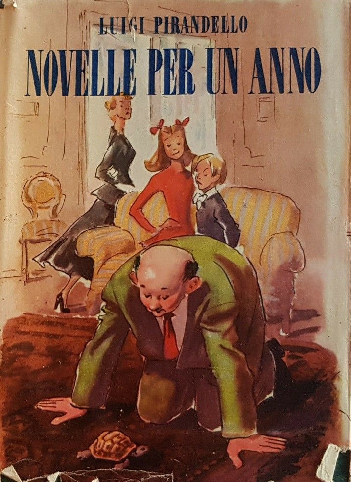 Giorgio Tabet - Copertina e quarta di copertina per 'Novelle per un anno', matita, china e temper...