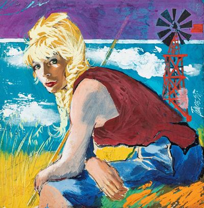 La mia Antonia - tempera su cartone