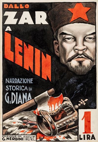 Dallo Zar a Lenin - Matita, china, acquerello e tempera su cartoncino