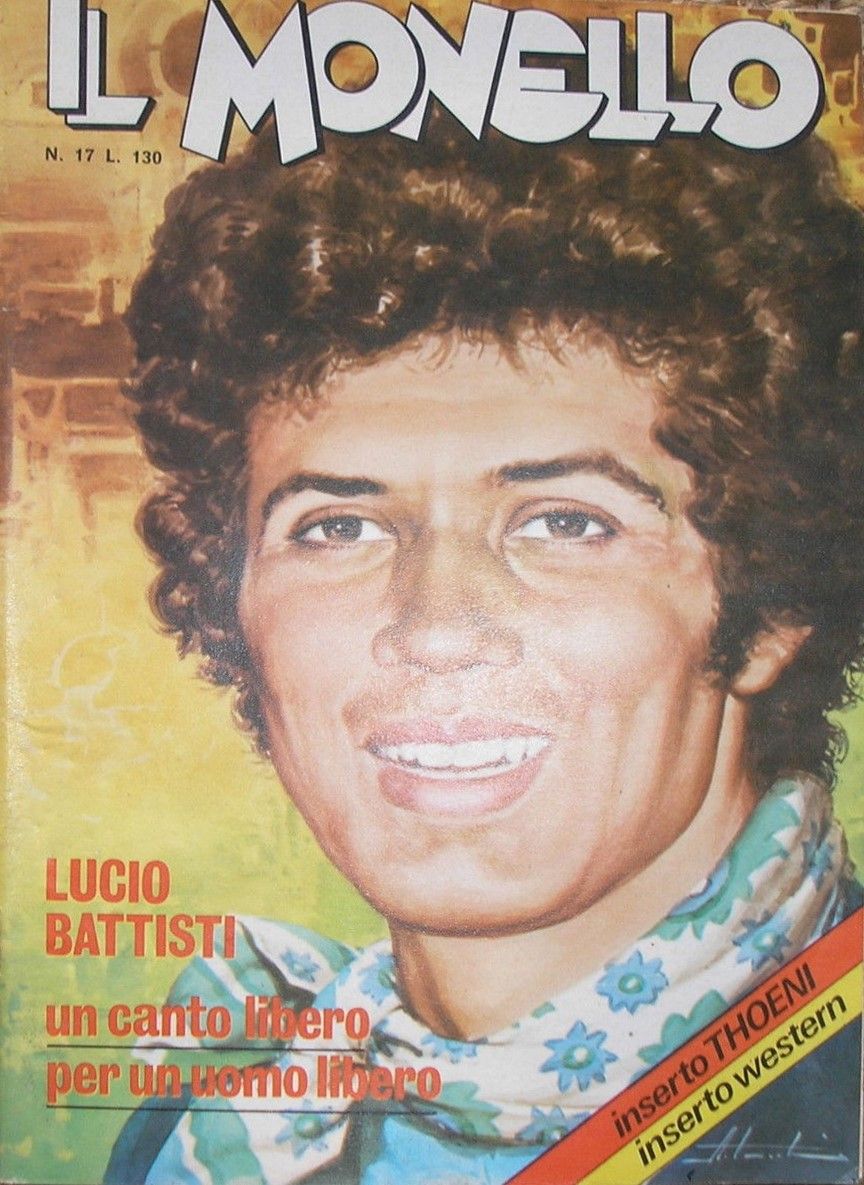 Aldo Torchio - Copertina per il numero speciale dedicato a Lucio Battisti su Il Monello n. 17 (19...