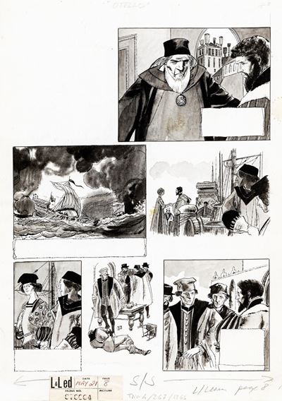 Othello: The Moor of Venice - Matita, china e acquerello su cartoncino