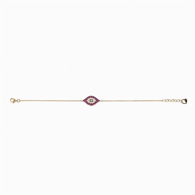 Bracciale in Oro 18k, Diamanti e Rubini