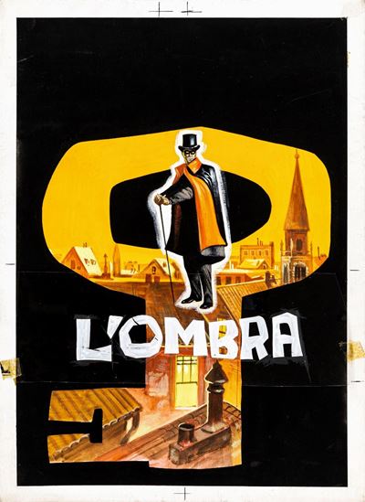 Milord - L'ombra, tempera su cartone