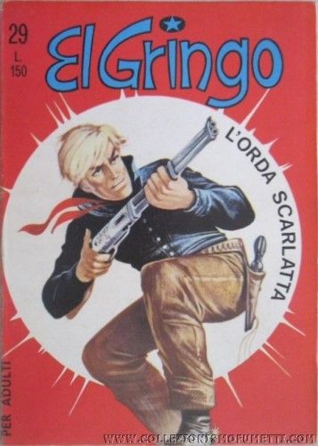 Luigi Corteggi - El Gringo - L'orda scarlatta (Tempera su cartone, 1967)