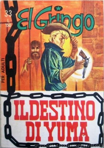 Luigi Corteggi - El Gringo - Il destino di Yuma, tempera su cartone