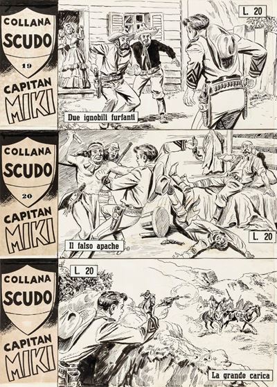 Capitan Miki - Serie di copertine originali in matita e china