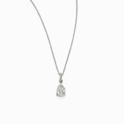 Collana in Oro Bianco 18k e Diamante