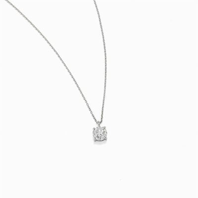Collana in Oro Bianco 18k e Diamante