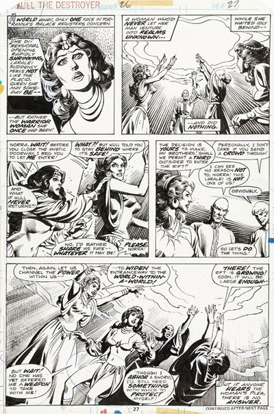 Kull the Destroyer - Into Death’s Dimension!, matita e china su cartoncino Marvel