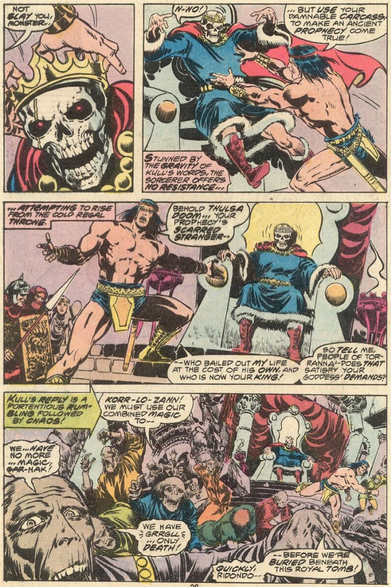 Ernie Chan - Kull the Destroyer - To Sit the Topaz Throne!, matita e china su cartoncino Marvel