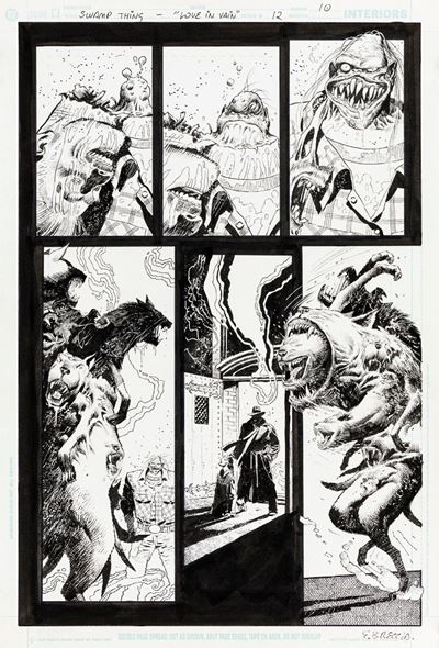 Swamp Thing - Love in Vain, matita e china su cartoncino, 2005