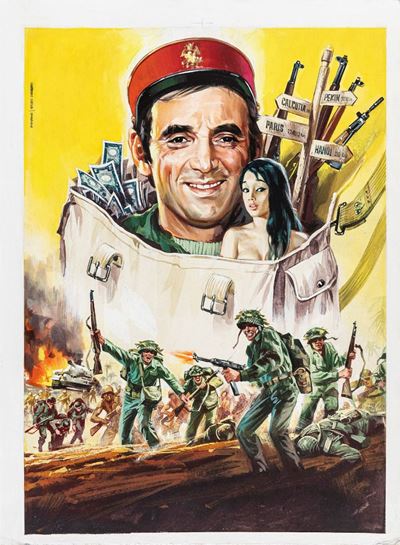Bozzetto originale per 'Vado in guerra a far quattrini', tempera su cartone