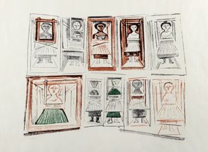 Campigli Massimo - Women at the looms