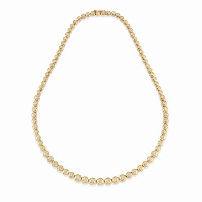 Collana in oro giallo 18K con diamanti