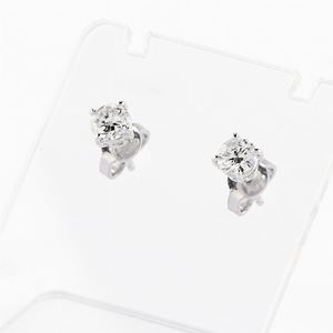 Orecchini in oro bianco 18k e diamanti