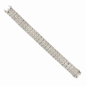 A platinum and diamond bracelet, circa 1920, defects