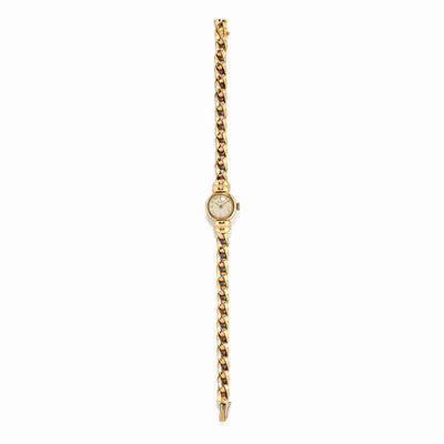 Orologio da donna in oro giallo 18K con quadrante chiaro
