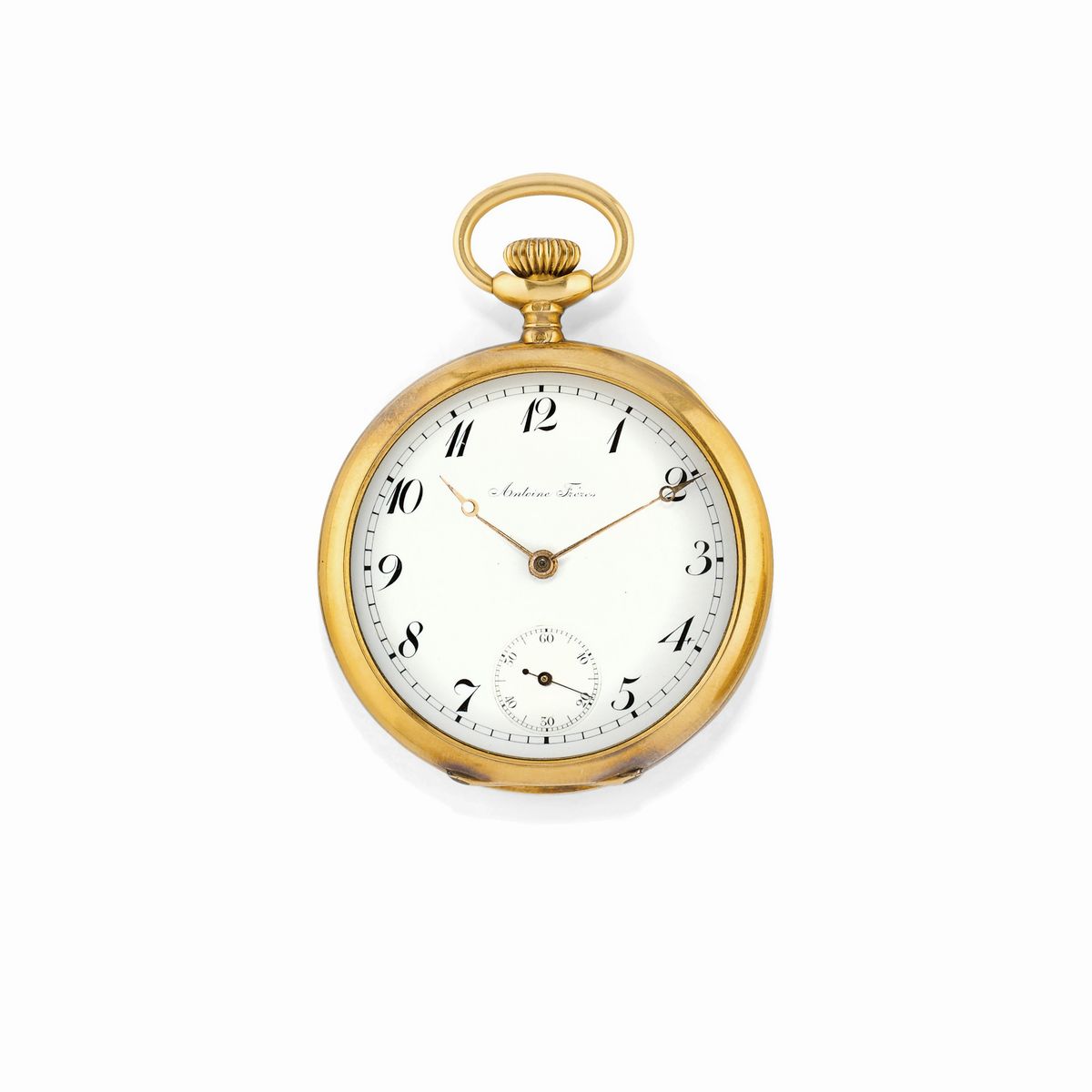 Quattro orologi da tasca in oro giallo 14K e 18K con movimenti a carica manuale