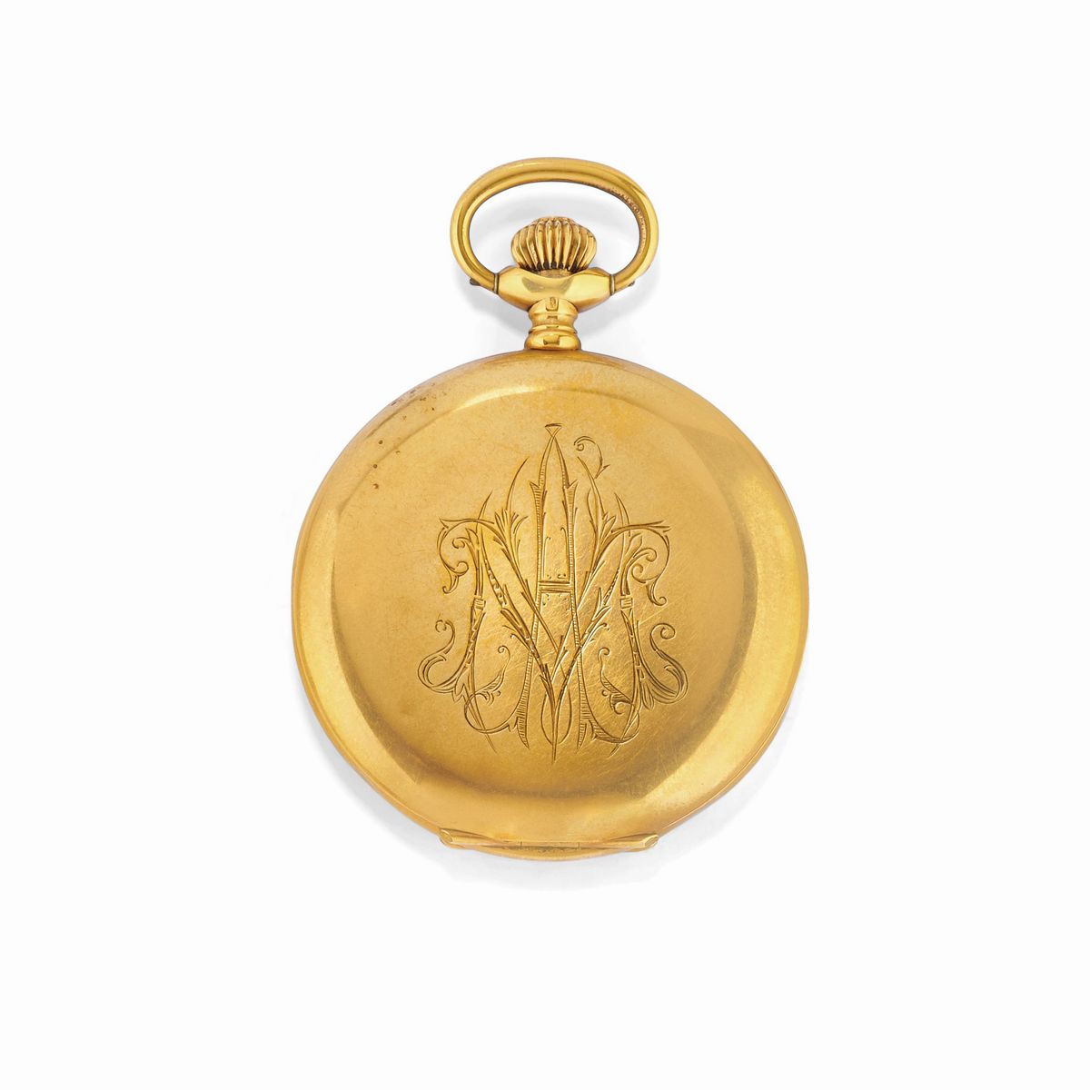 Quattro orologi da tasca in oro giallo 14K e 18K con movimenti a carica manuale