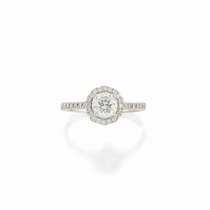 Anello oro bianco 18K e diamanti