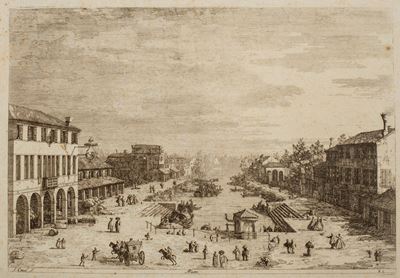 Canal, Mestre - Acquaforte del XVIII secolo