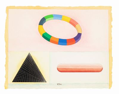 Senza titolo, acquarello e collage su carta
