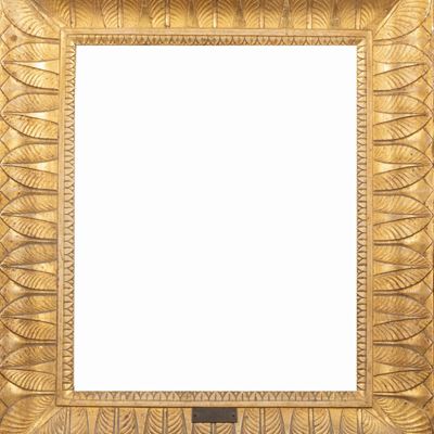 Cornice in Legno Dorata a Guantiera, Decorata a Palmette, Secolo XIX