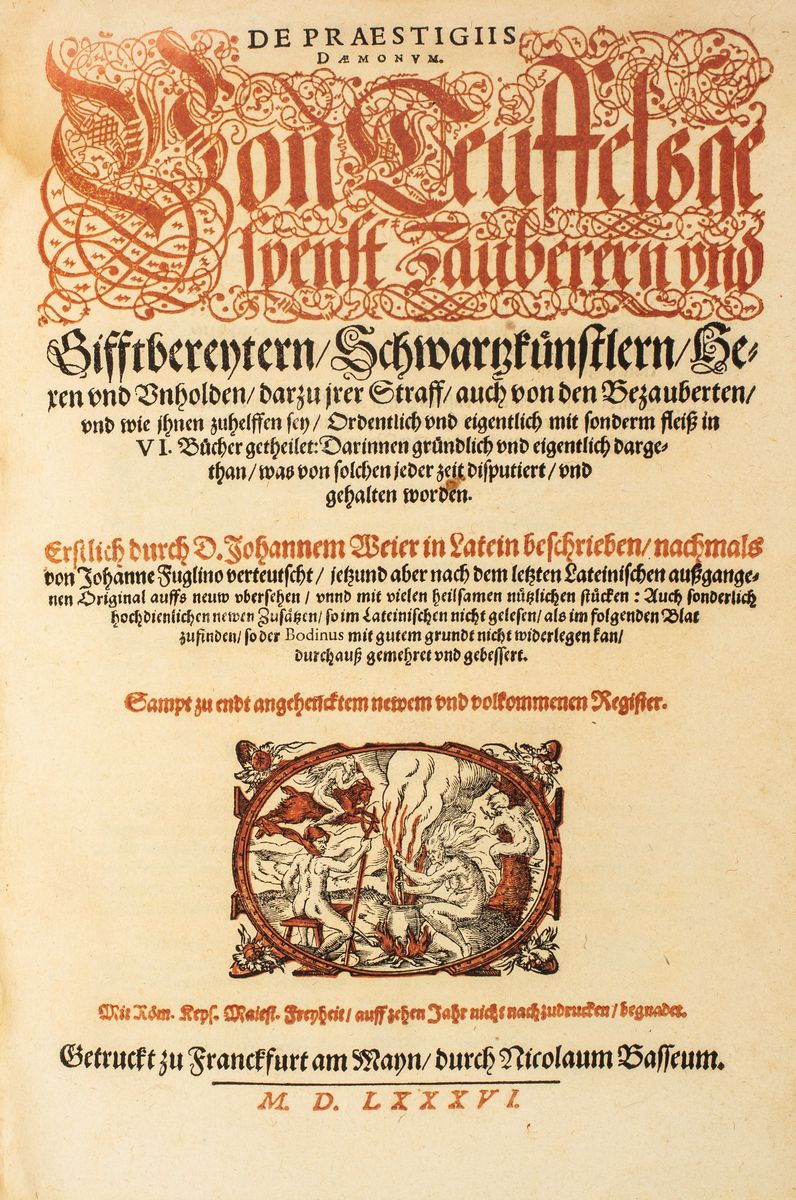 Johannes Wier - Theatrum De Veneficis. Von Teuffelsgespenst Zaubern Schwarzkuenstlern, Hexen Und ...