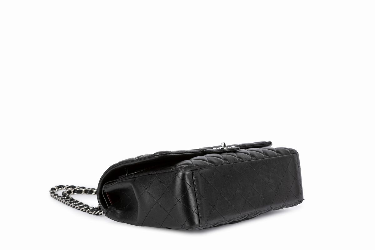 Chanel - Borsa Jumbo, pelle trapuntata nera, 2009