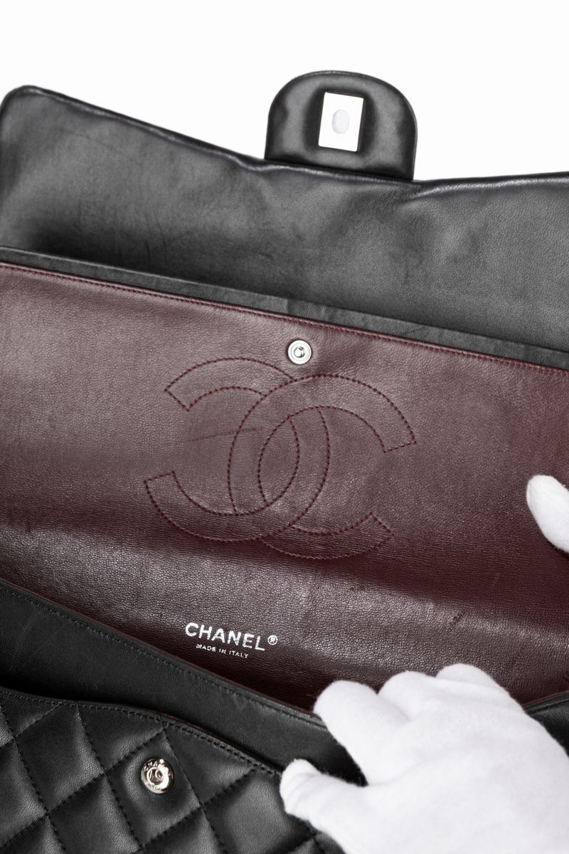 Chanel - Borsa Jumbo, pelle trapuntata nera, 2009