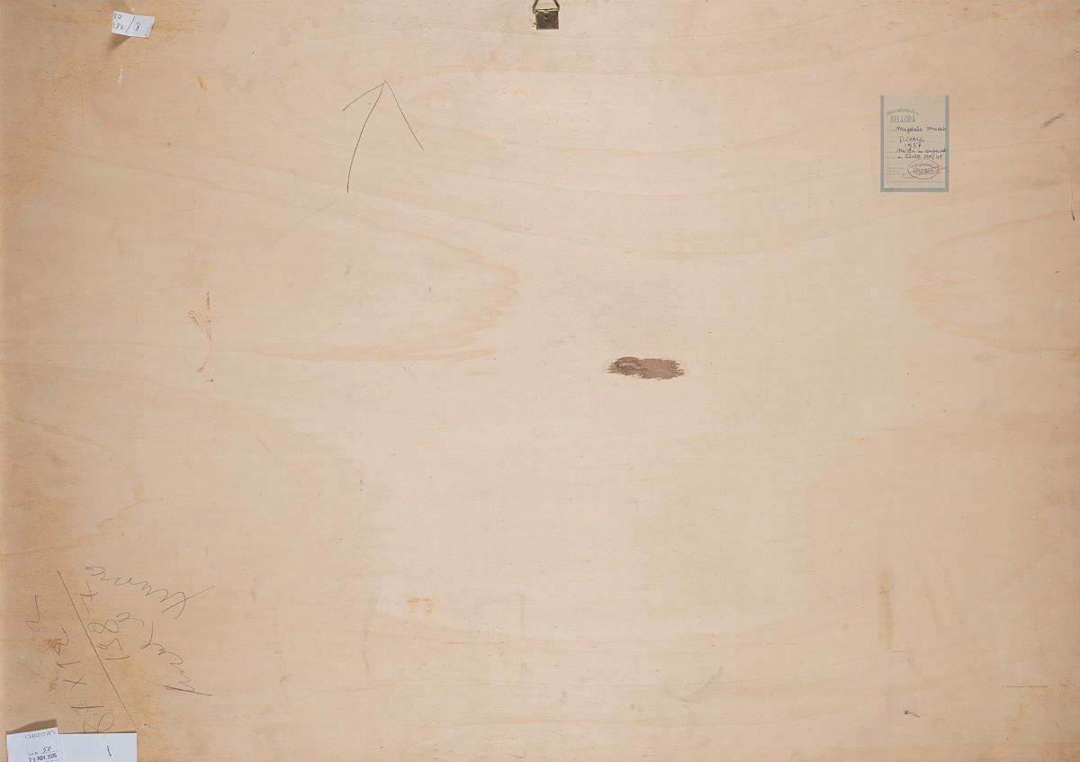 Magdalo Mussio - Pietra, tecnica mista su compensato, 1987