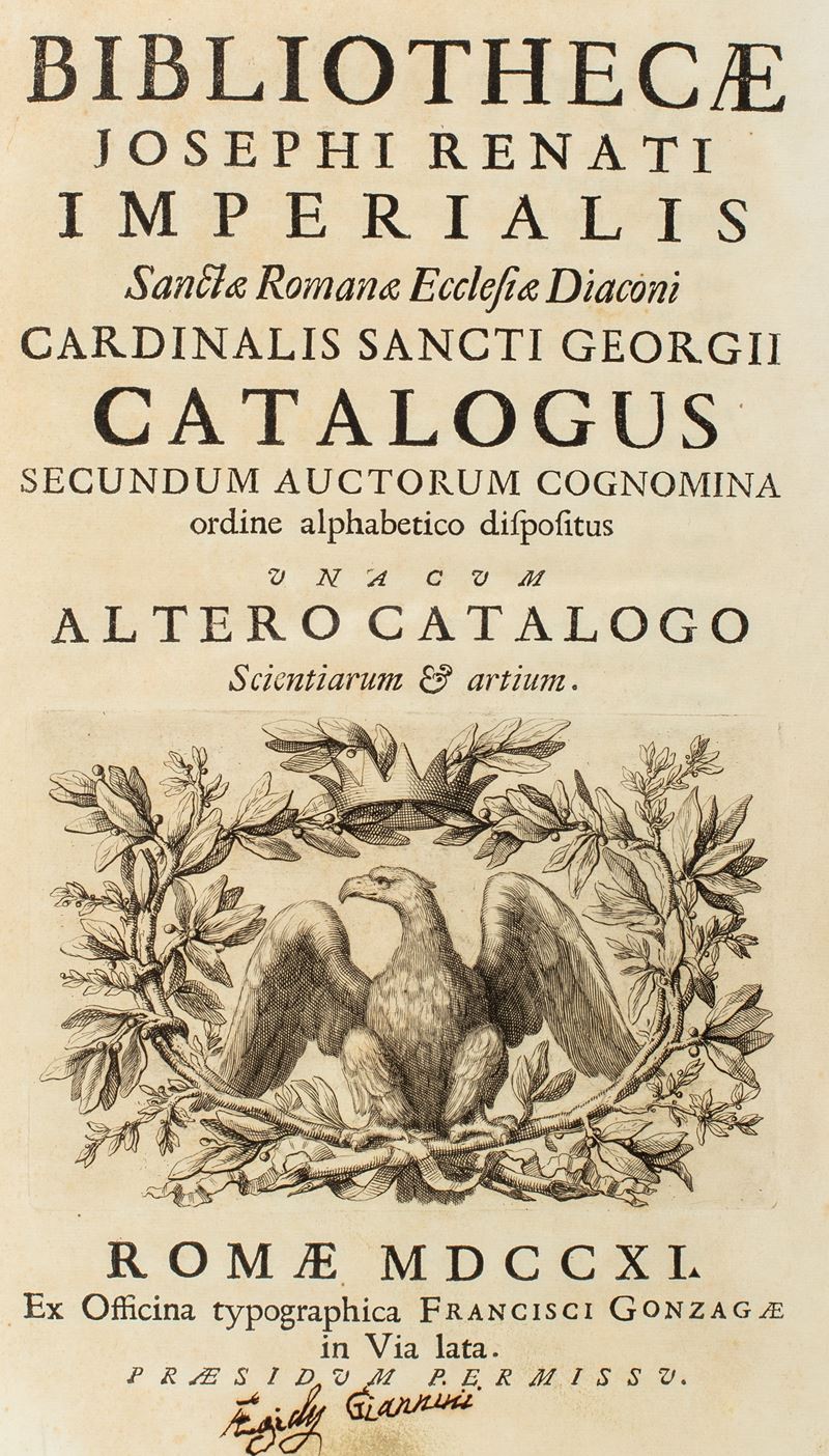 Bibliothecae Josephi Renati Imperialis