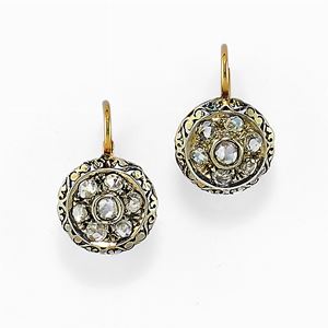 Orecchini in oro 14k e diamanti