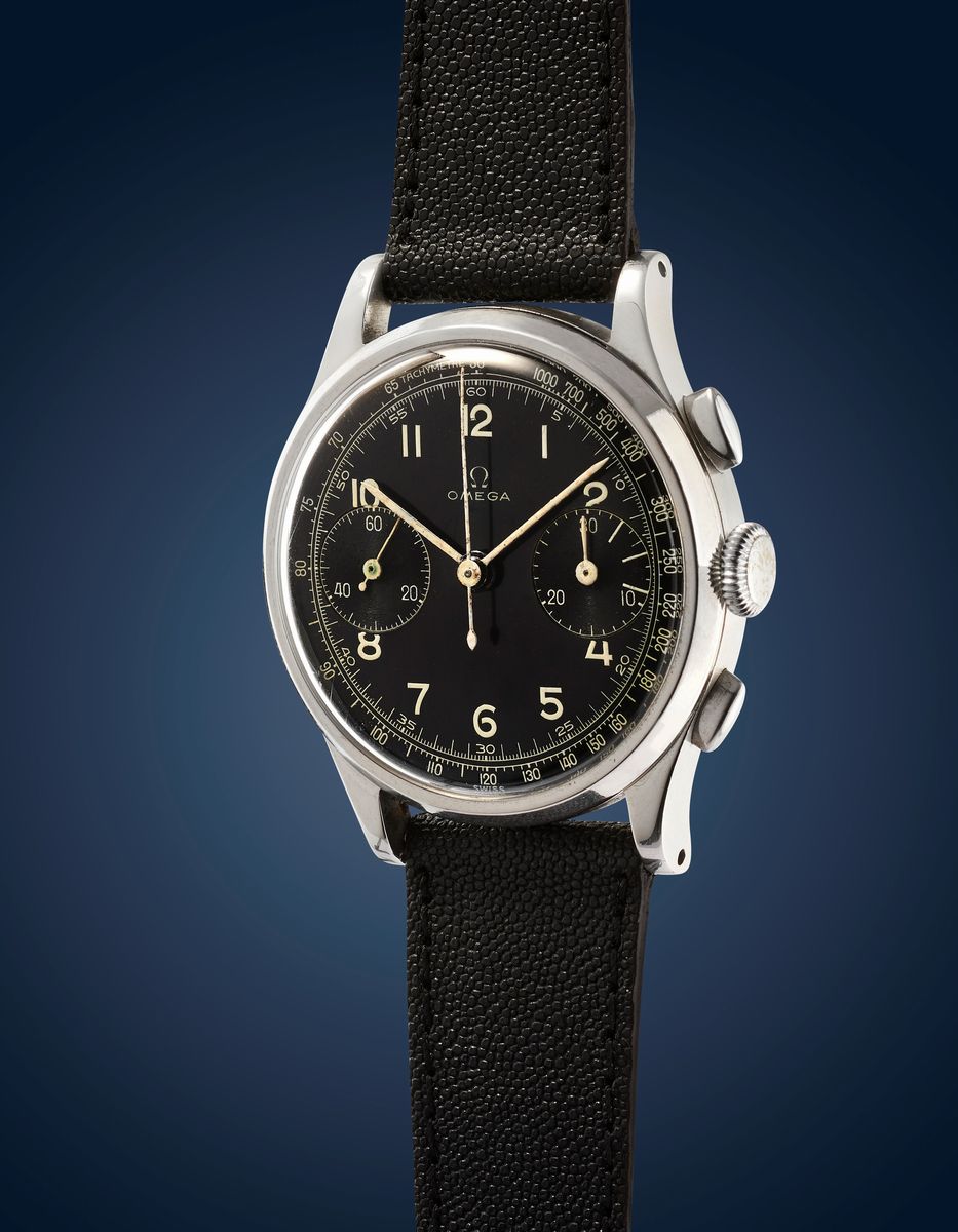 Omega - Cronografo CK987/1, anni '40, movimento a carica manuale Cal. 33.3
