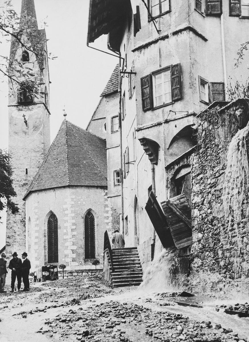 Emilio Fabio Simion - Alluvione, Primiero - Due stampe vintage alla gelatina ai sali d'argento