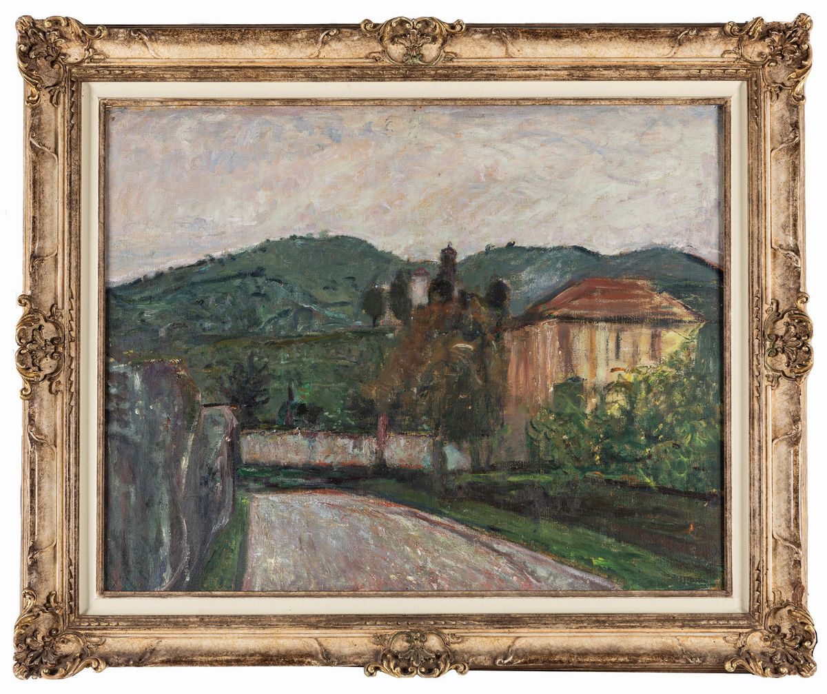 Arturo Tosi - Paesaggio con Casolare