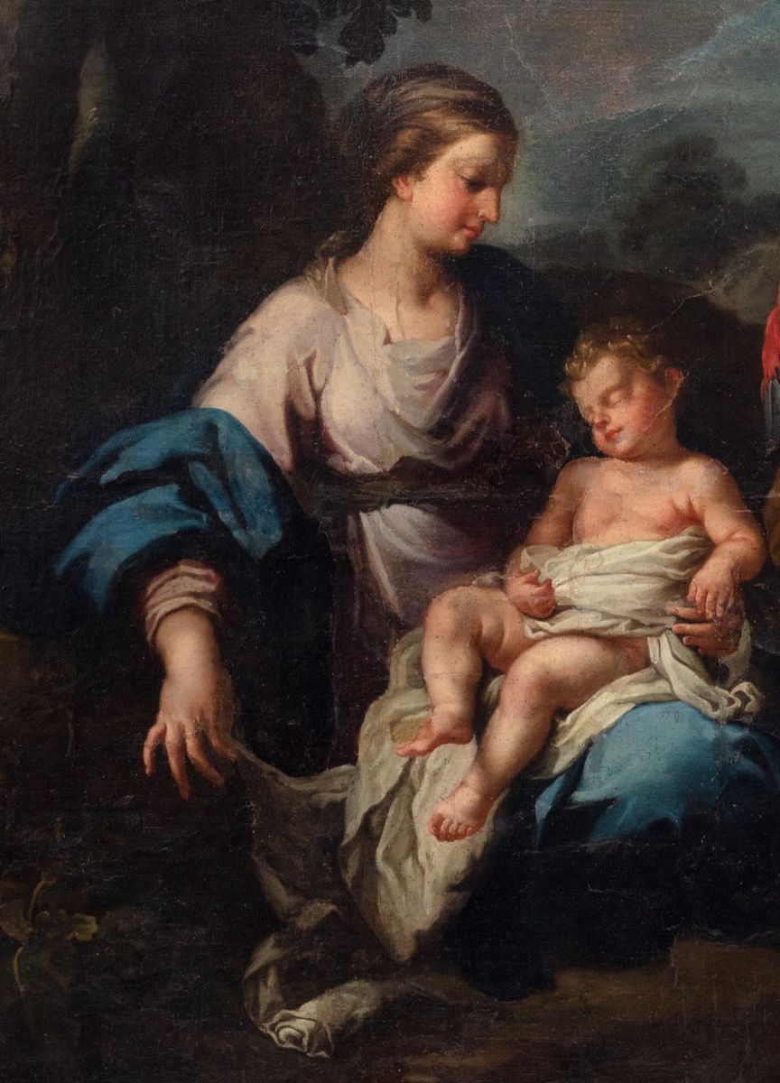 Scuola Romana, Seconda Metà del Secolo XVII - Riposo Durante la Fuga in Egitto