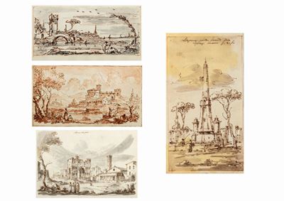 Lotto Composto da Quattro Disegni