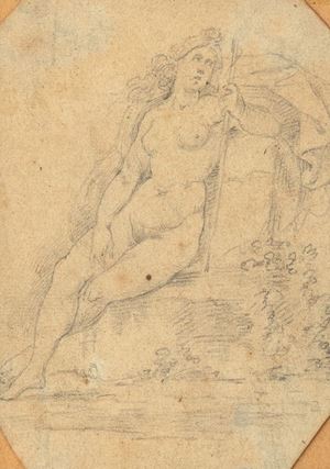 Study of a female nude (Diana or allegorical figure)