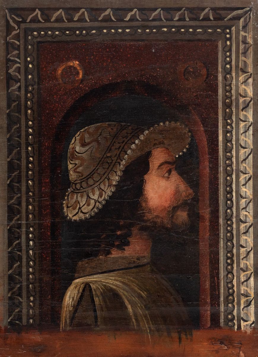 Maestro di Monticelli (gerolamo Bembo?) Attivo Intorno al 1480-1490 - Due Ritratti di Gentiluomin...