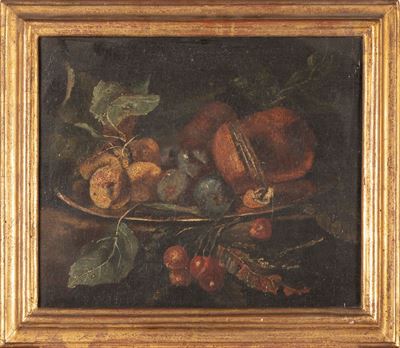 Alzata con Ciliegie, Prugne ed Altri Frutti