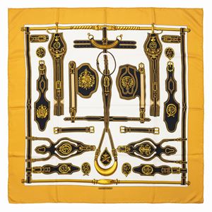 Harnais des Présidents silk twill scarf