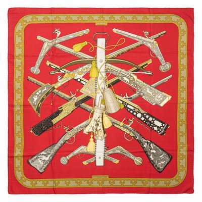 J.-Charles e C. Vauzelle, Foulard Diane in seta, 1972