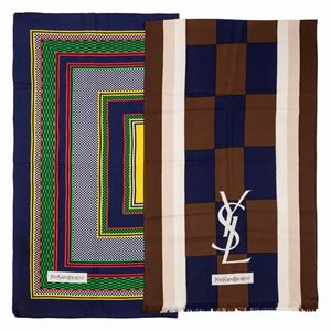Lot of a silk foulard and a silk stole